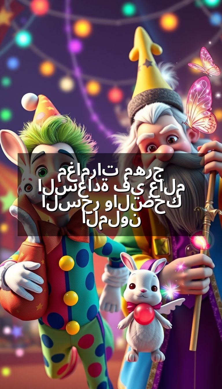 مغامرات مهرج السعادة في عالم السحر والضحك الملون
