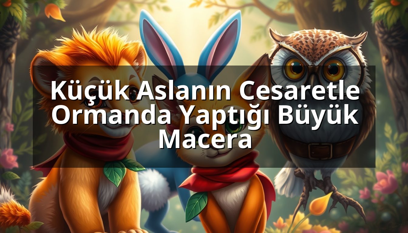Küçük Aslanın Cesaretle Ormanda Yaptığı Büyük Macera