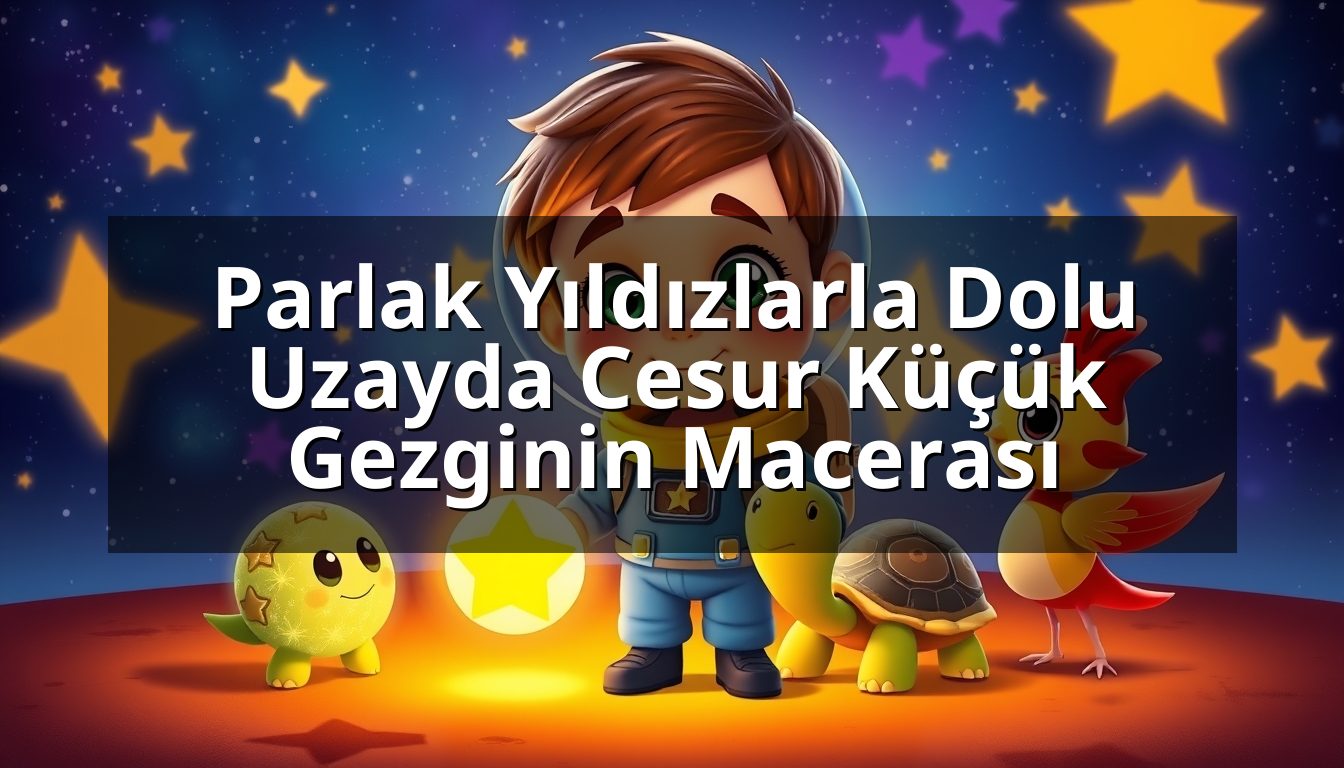 Parlak Yıldızlarla Dolu Uzayda Cesur Küçük Gezginin Macerası