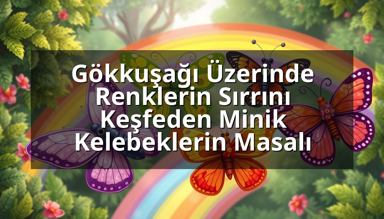 Gökkuşağı Üzerinde Renklerin Sırrını Keşfeden Minik Kelebeklerin Masalı