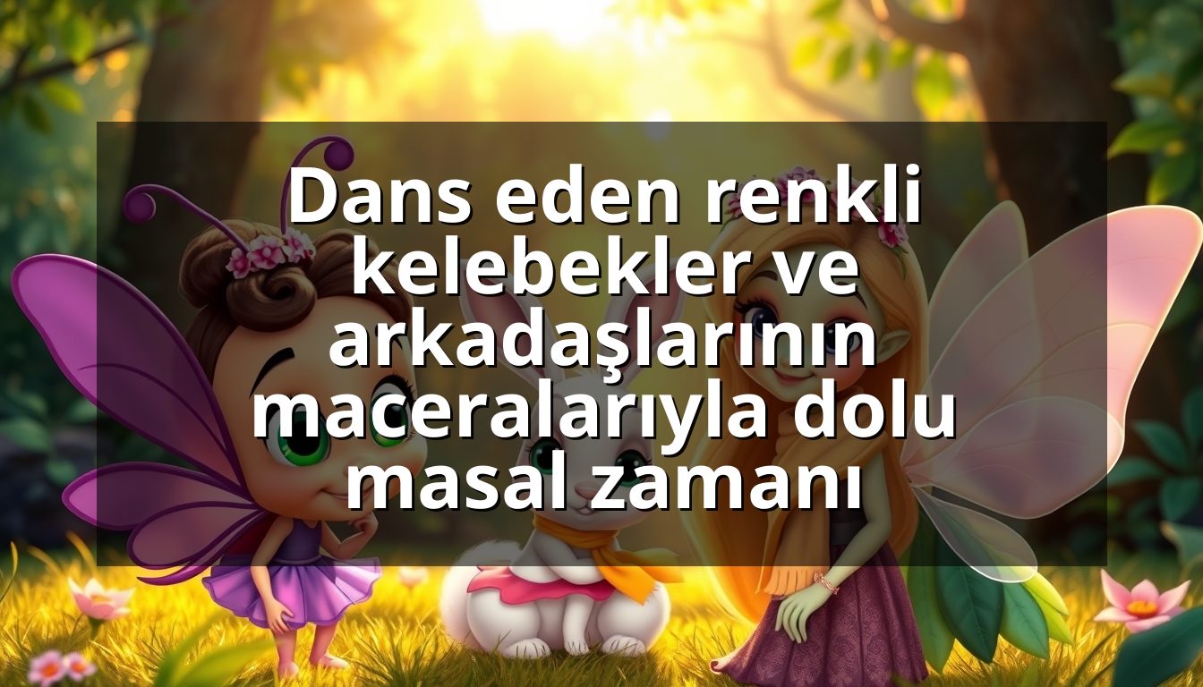 Dans eden renkli kelebekler ve arkadaşlarının maceralarıyla dolu masal zamanı