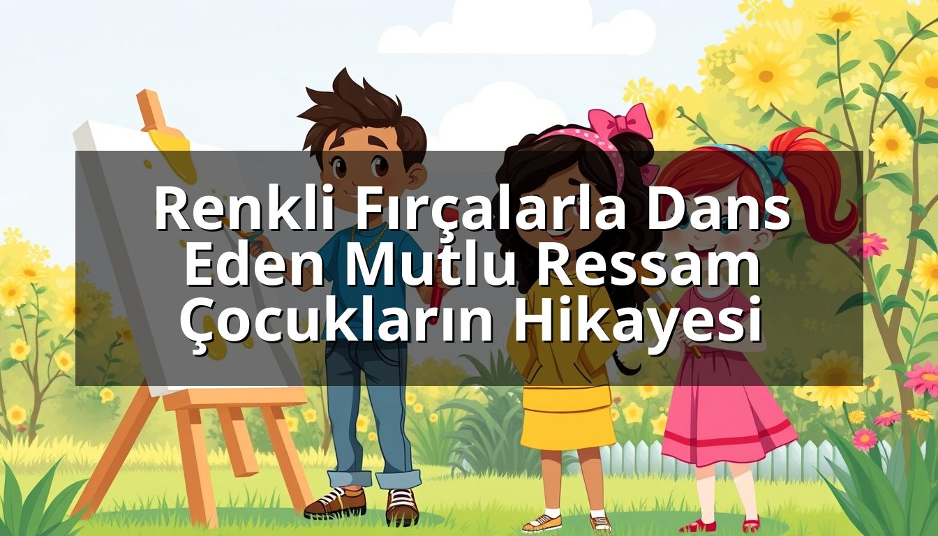 Renkli Fırçalarla Dans Eden Mutlu Ressam Çocukların Hikayesi
