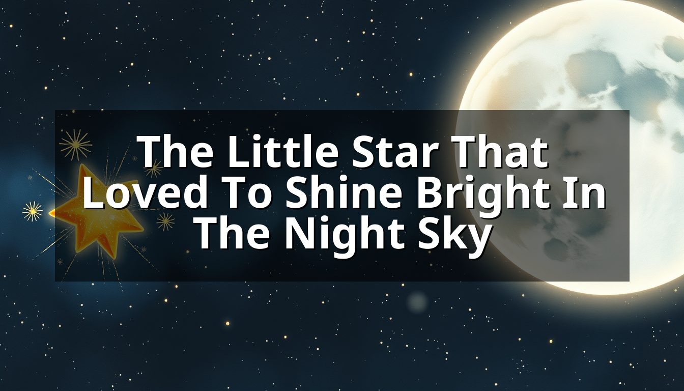 The Little Star That Loved To Shine Bright In The Night Sky