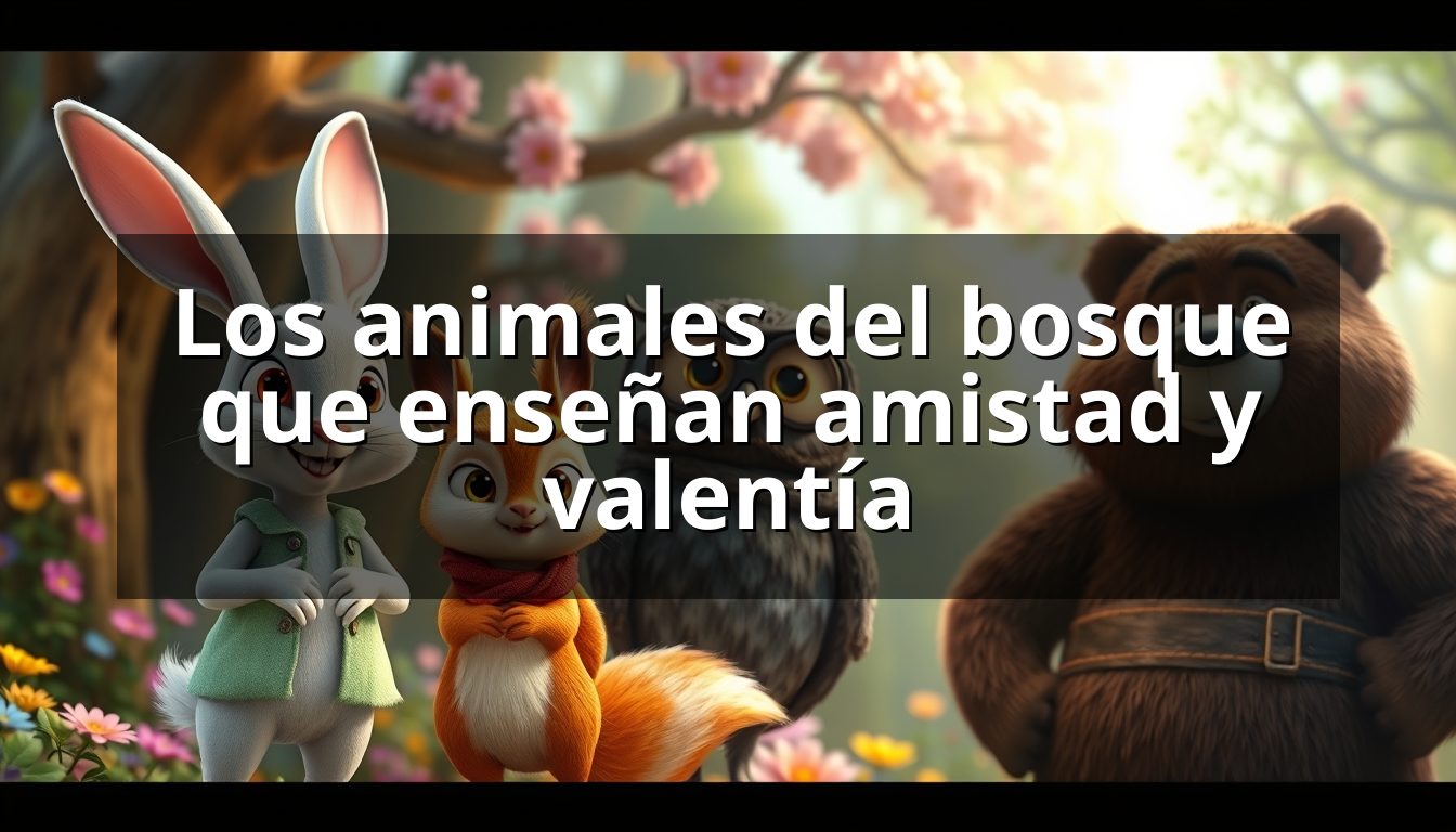 Los animales del bosque que enseñan amistad y valentía