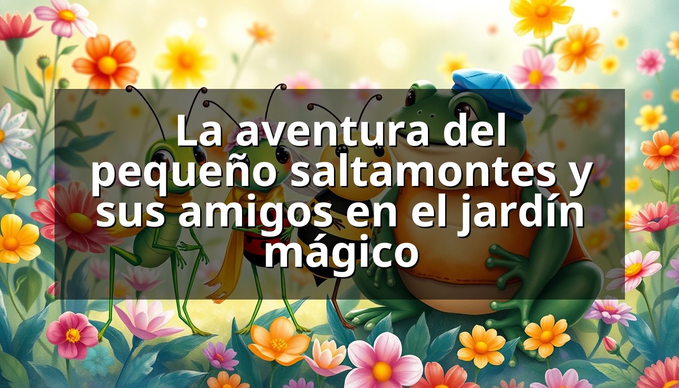 La aventura del pequeño saltamontes y sus amigos en el jardín mágico
