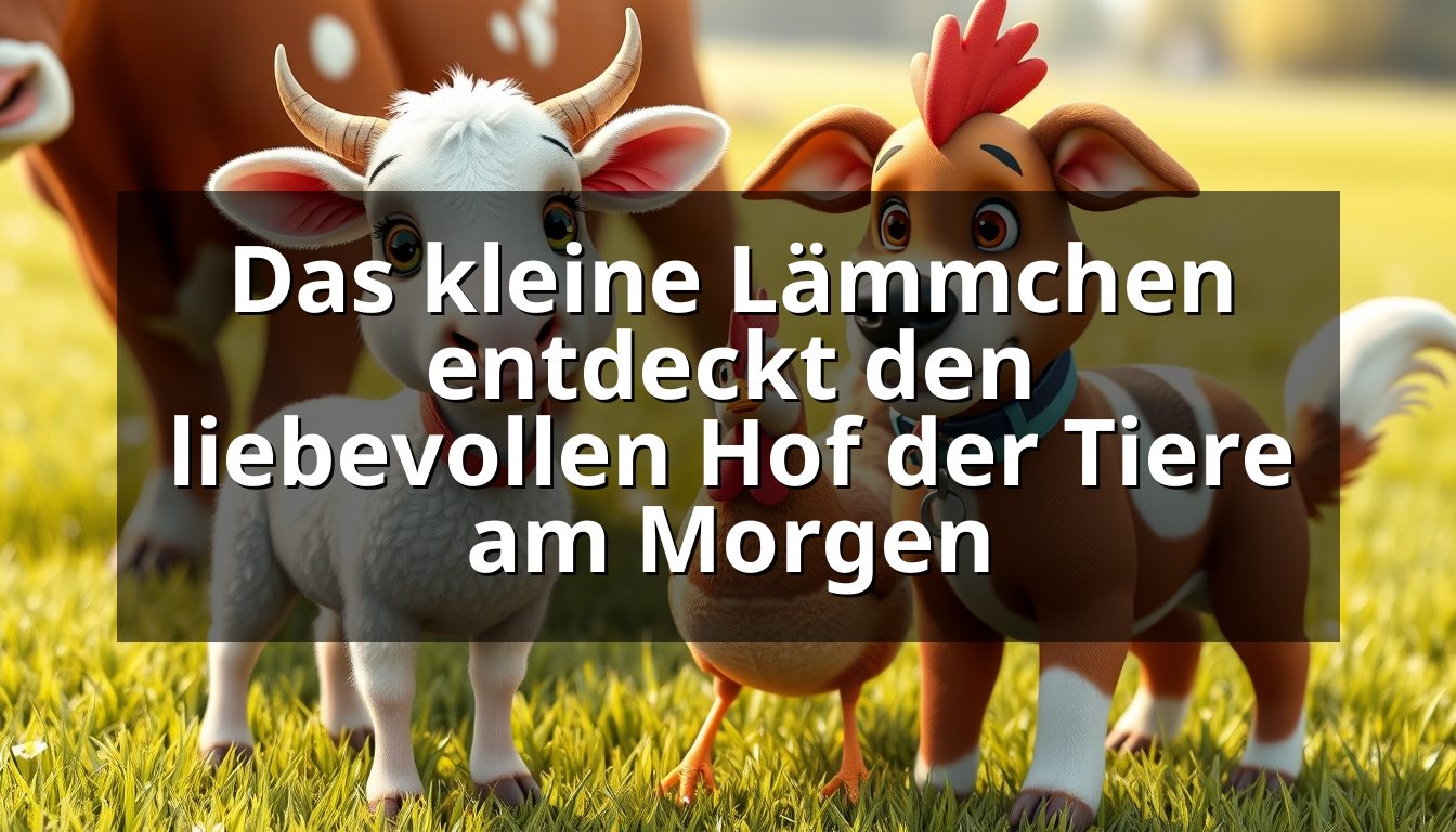 Das kleine Lämmchen entdeckt den liebevollen Hof der Tiere am Morgen