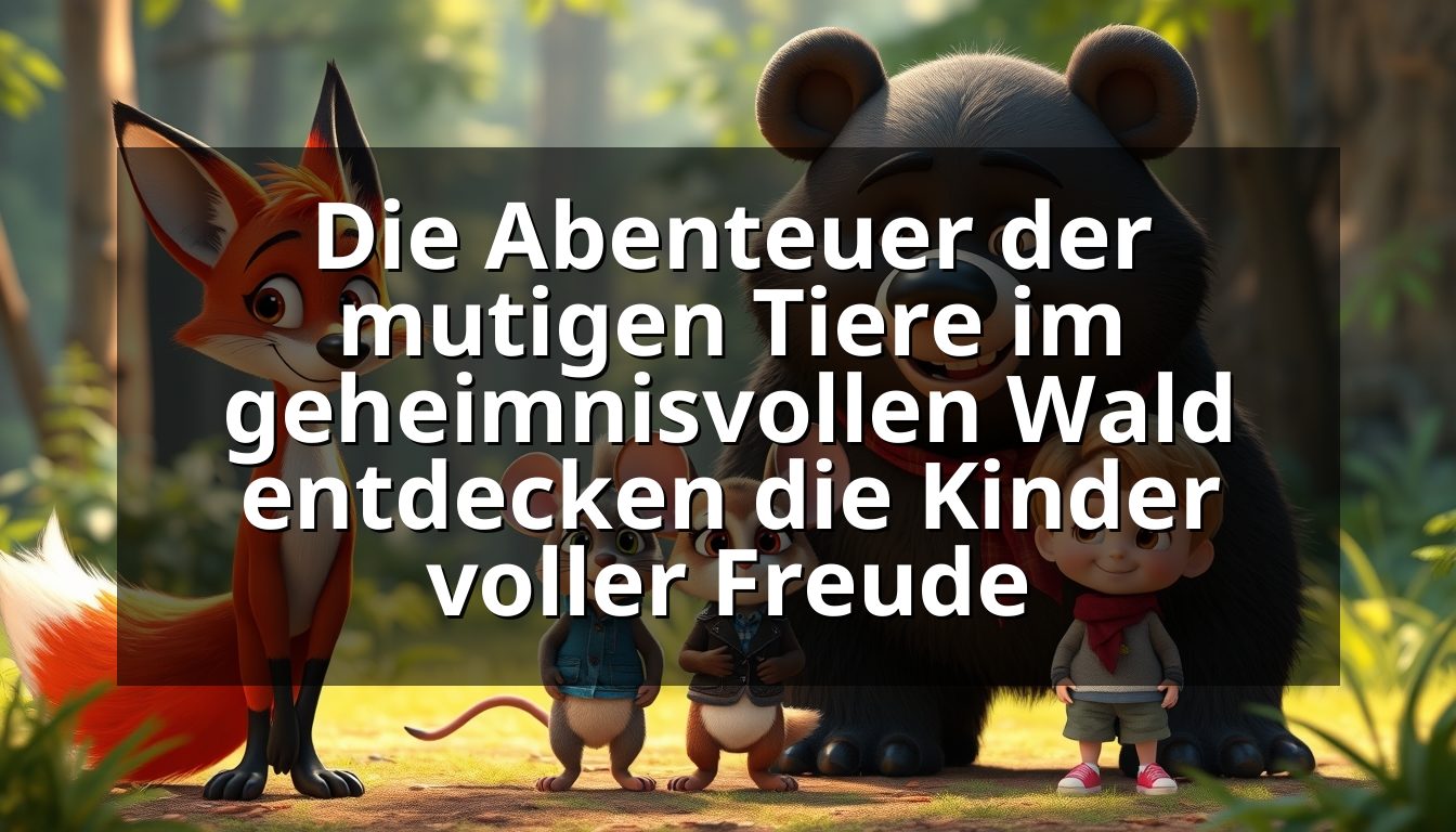 Die Abenteuer der mutigen Tiere im geheimnisvollen Wald entdecken die Kinder voller Freude