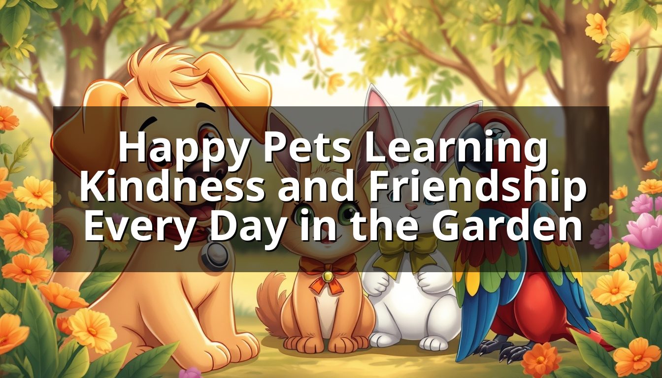 Happy Pets Learning Kindness and Friendship Every Day in the Garden