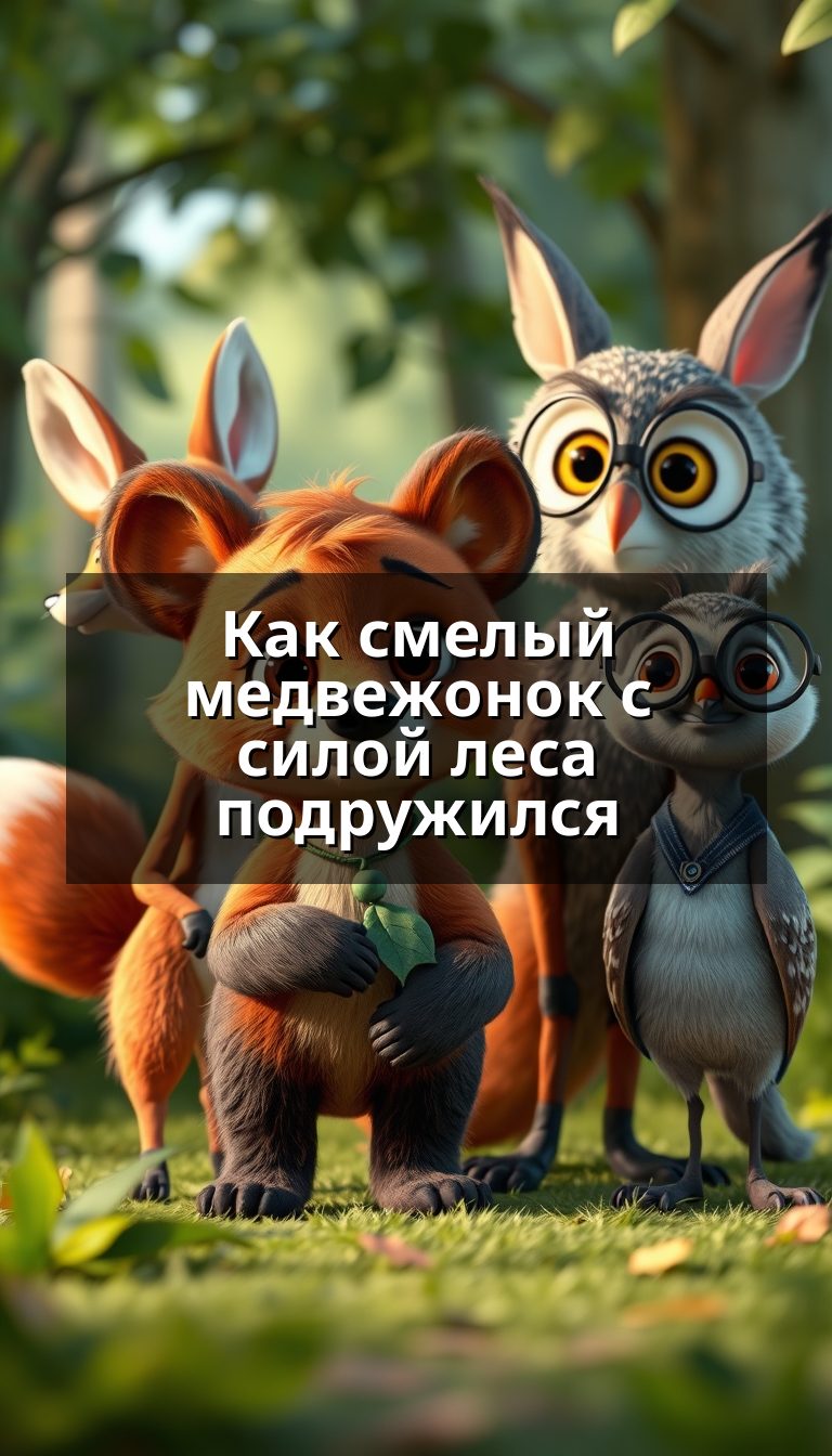 Как смелый медвежонок с силой леса подружился