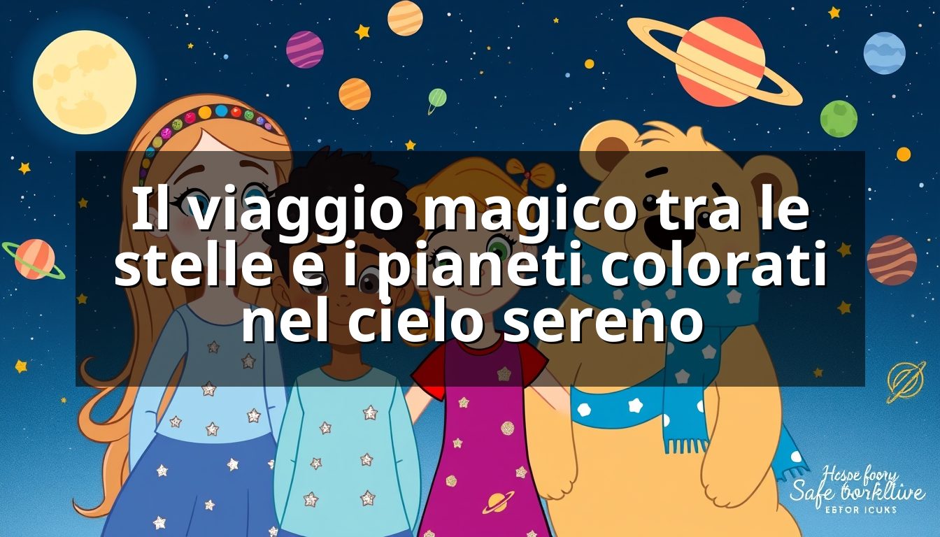 Il viaggio magico tra le stelle e i pianeti colorati nel cielo sereno