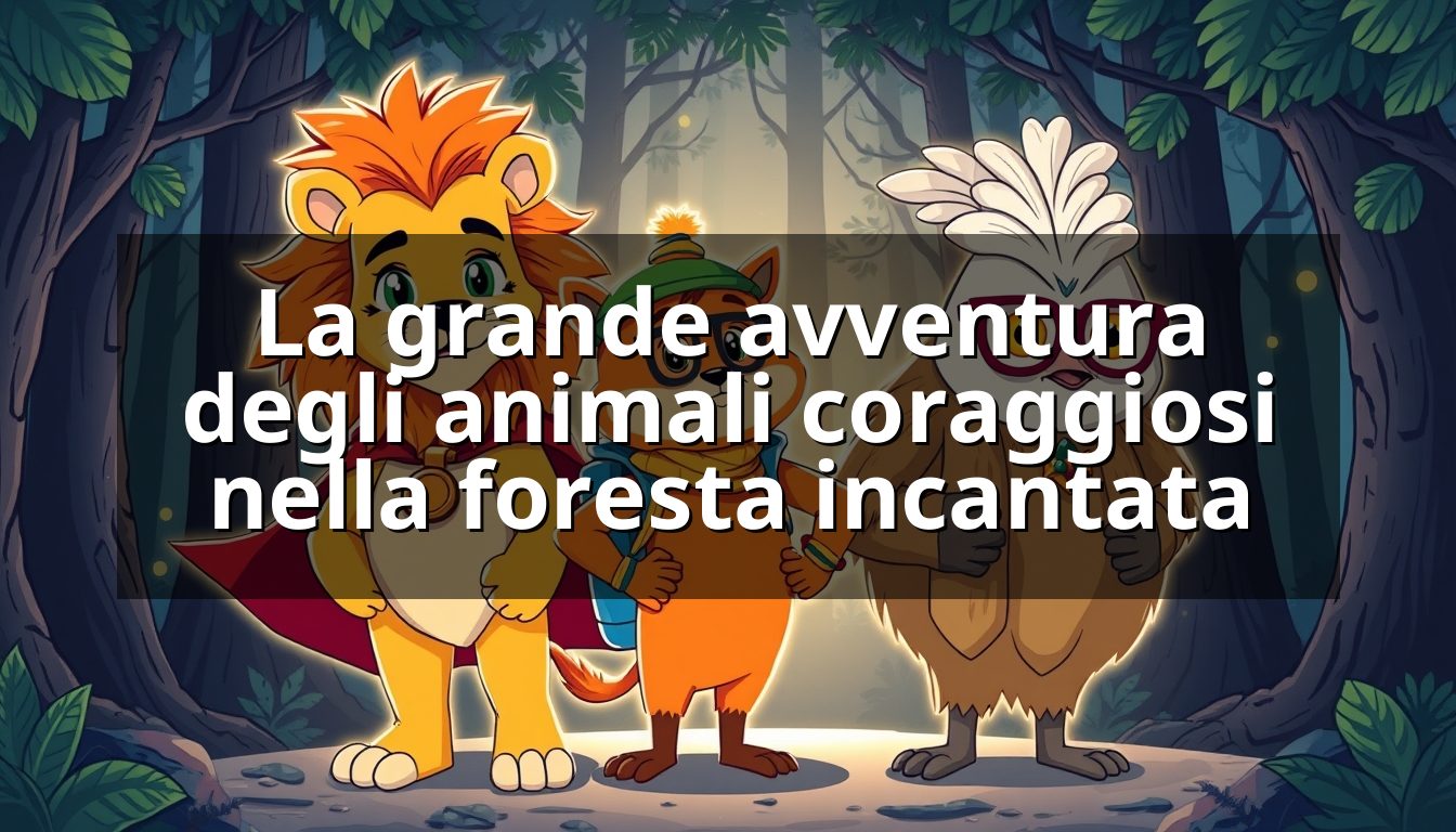 La grande avventura degli animali coraggiosi nella foresta incantata