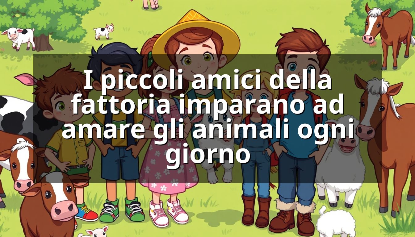 I piccoli amici della fattoria imparano ad amare gli animali ogni giorno