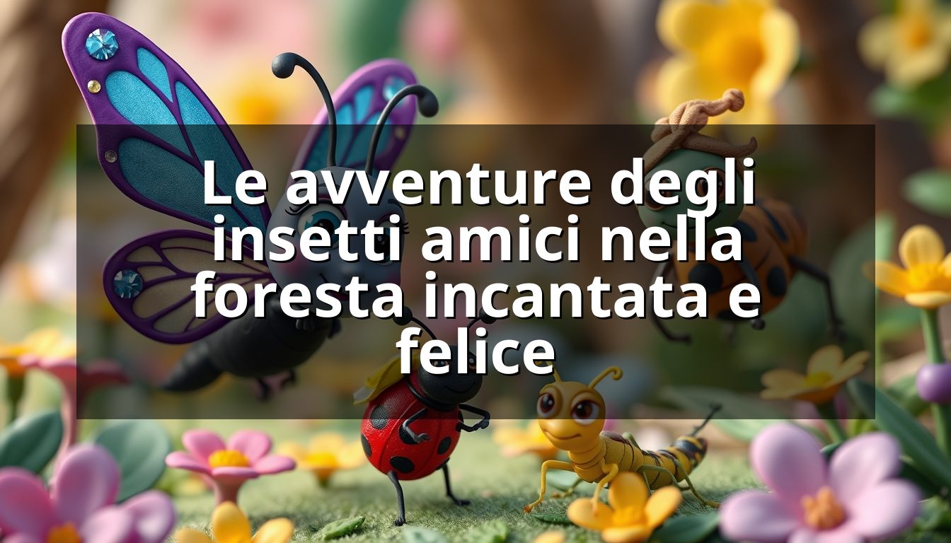 Le avventure degli insetti amici nella foresta incantata e felice