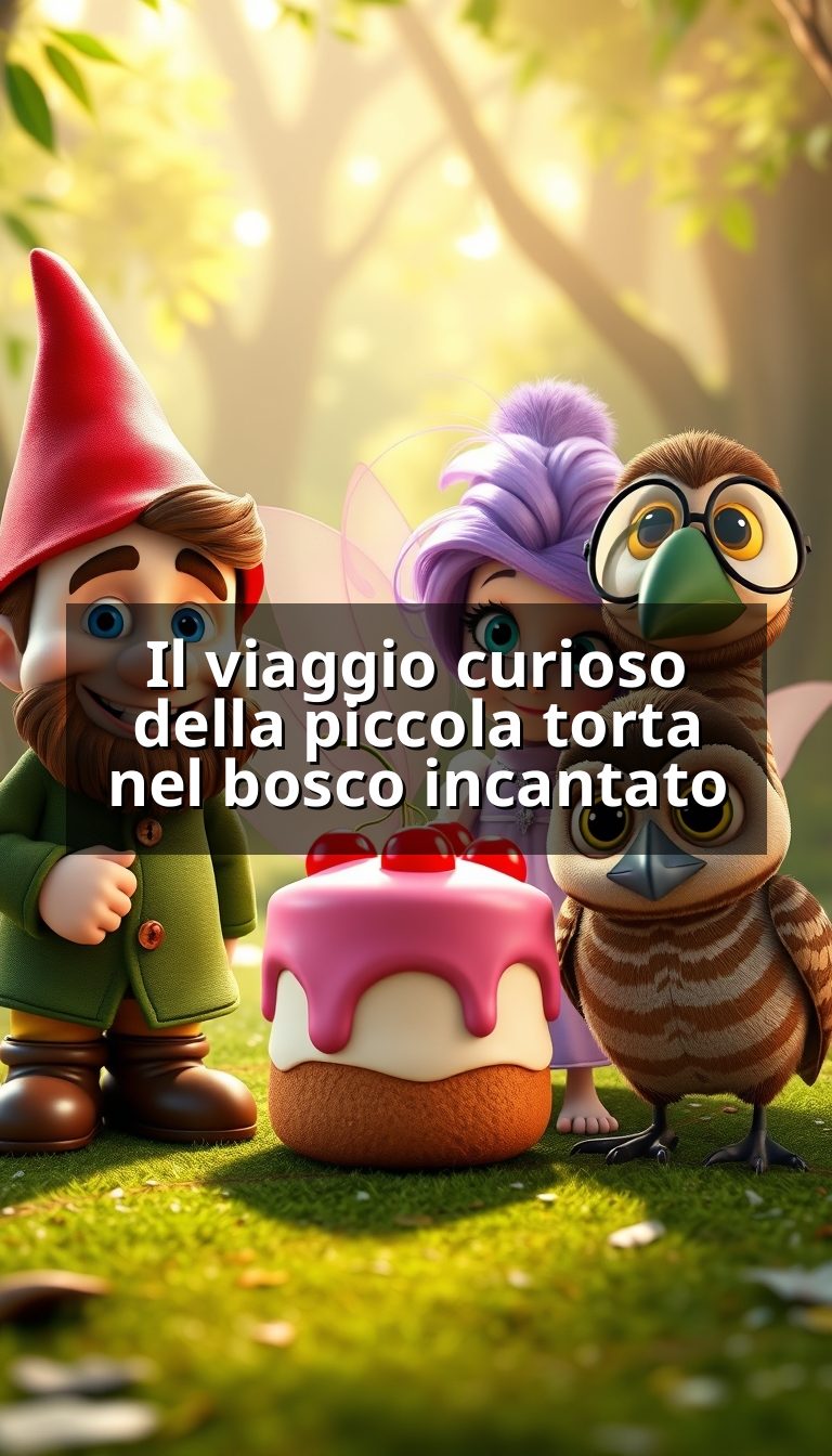 Il viaggio curioso della piccola torta nel bosco incantato