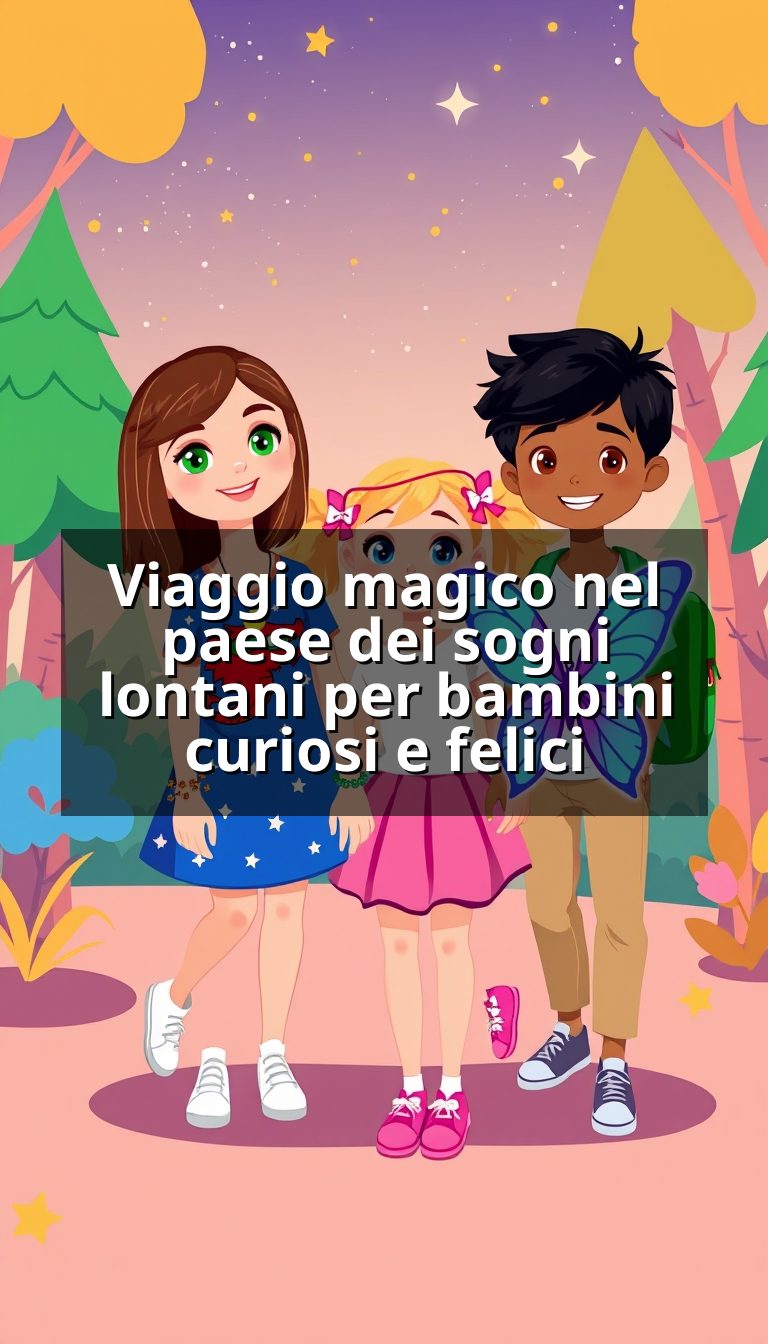 Viaggio magico nel paese dei sogni lontani per bambini curiosi e felici