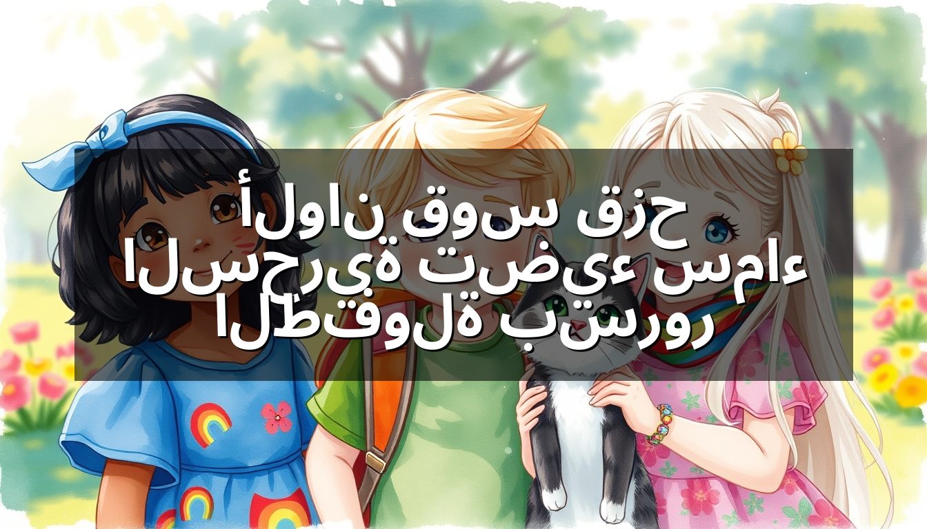 ألوان قوس قزح السحرية تضيء سماء الطفولة بسرور