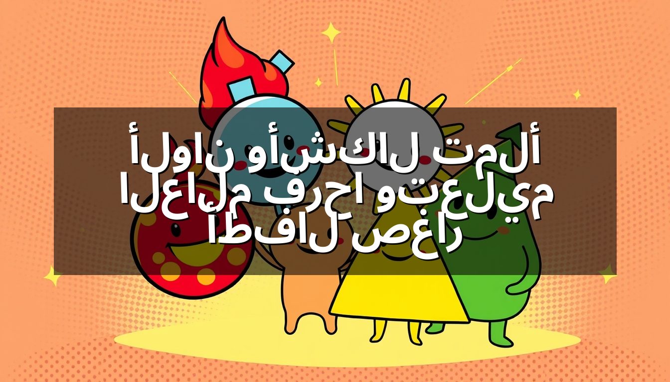 ألوان وأشكال تملأ العالم فرحا وتعليم أطفال صغار